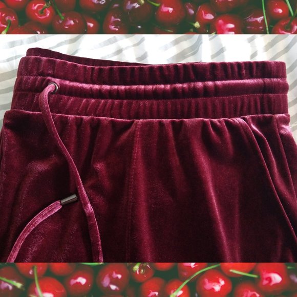 Wine colored tapered pull on pants - Picture 3 of 9